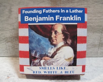 Ben Franklin Soap / Founding Fathers / Patriotic gifts / Patriotic soap / Benjamin Franklin / 1776 / American made