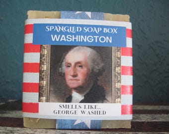 George Washington Soap – Founding Fathers Patriotic - 1776 - USA 250 - Patriotic gift - July 4th decor