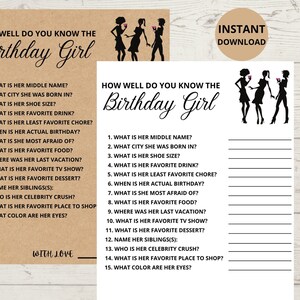 How well Do You Know the Birthday Girl | Who Knows the Birthday Girl Best | Adult Birthday Party | Adult Birthday Games | Party Games