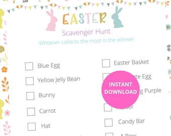 Easter Scavenger Hunt | Easter Printable Games | Easter Party Games Printable | Easter Activities | Easter Fun Games | Easter activities