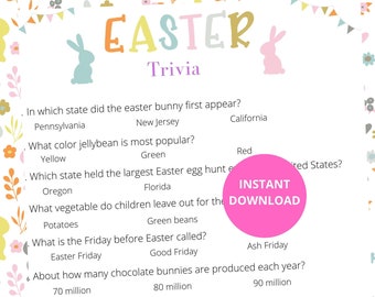 Easter Games | Easter Trivia | Easter Games Printable | Easter Activities | Easter Party Games | Easter activities | Easter Games for Adults