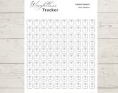 100 Day Weight Loss Tracker Printable | Weight Loss Journal | Fitness Goal Tracker PDF | Weight Loss Planner | Instant Download