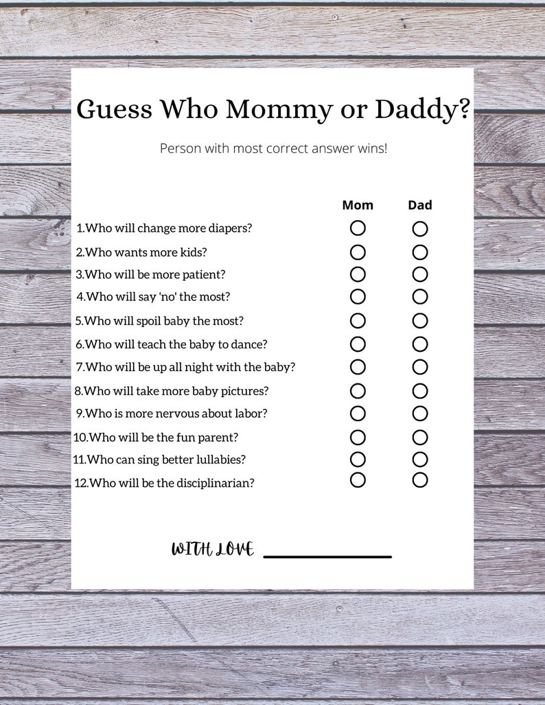 Printable Game, Rustic, Baby Shower Games, Fun Baby Shower Activity ...