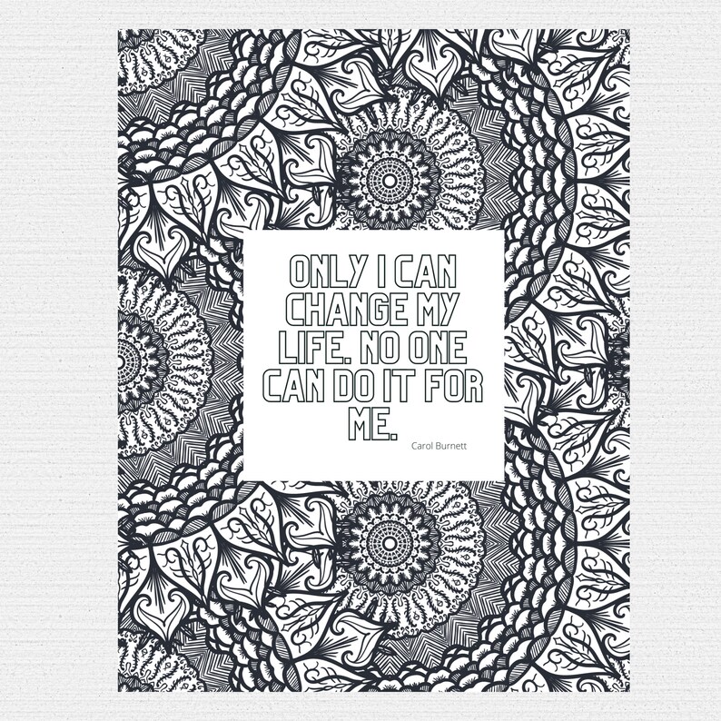 Adult Coloring Pages, Quotes, Coloring, Printable Coloring Pages - Etsy