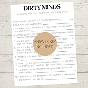 Adult Party Games, Dirty Mind Game, Party Games, Fun Games, Printable ...