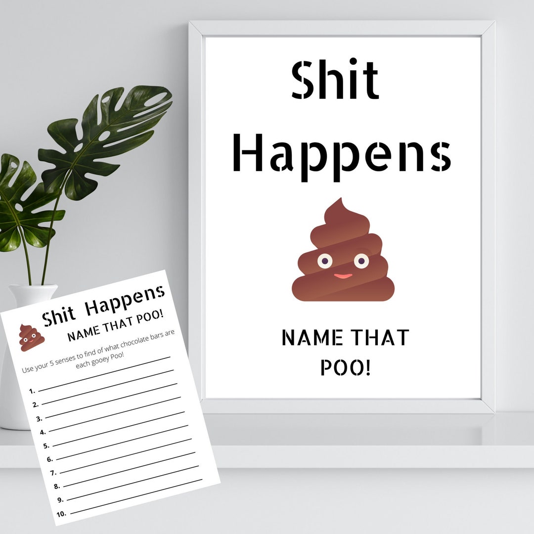 Baby Shower Games | Name That Poo | Shit Happens | Dirty Diaper | Guess ...