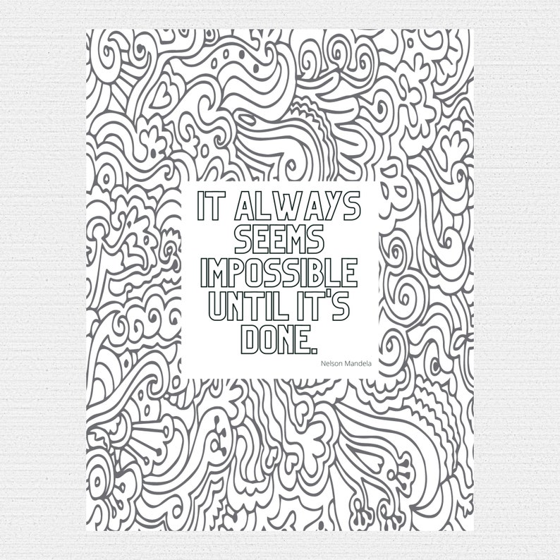Adult Coloring Pages, Quotes, Coloring, Printable Coloring Pages - Etsy
