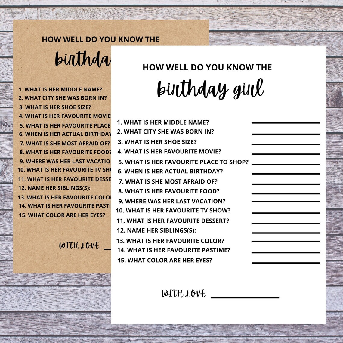 How Well Do You Know the Birthday Girl | Who Know the Birthday Girl ...