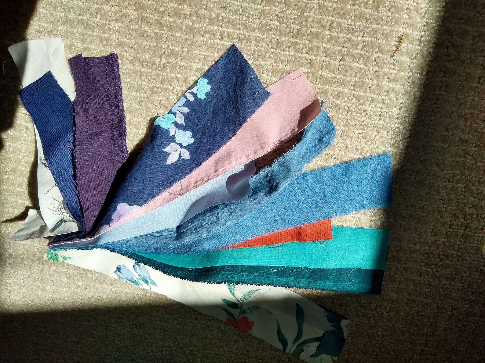 Hand Woven Rag Rug, Twined Upcycled Fabric, Blue Multicolor (23x35) - Etsy