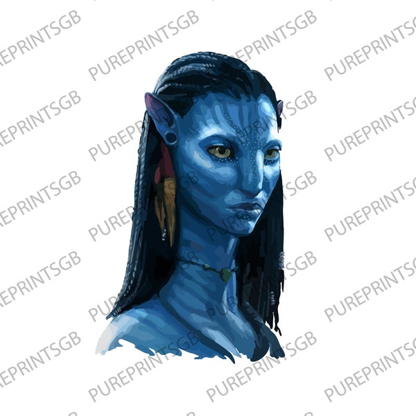 Avatar Neytiri | SVG DXF EPS png Instant Digital Download Clipart Vector Outline Stencil