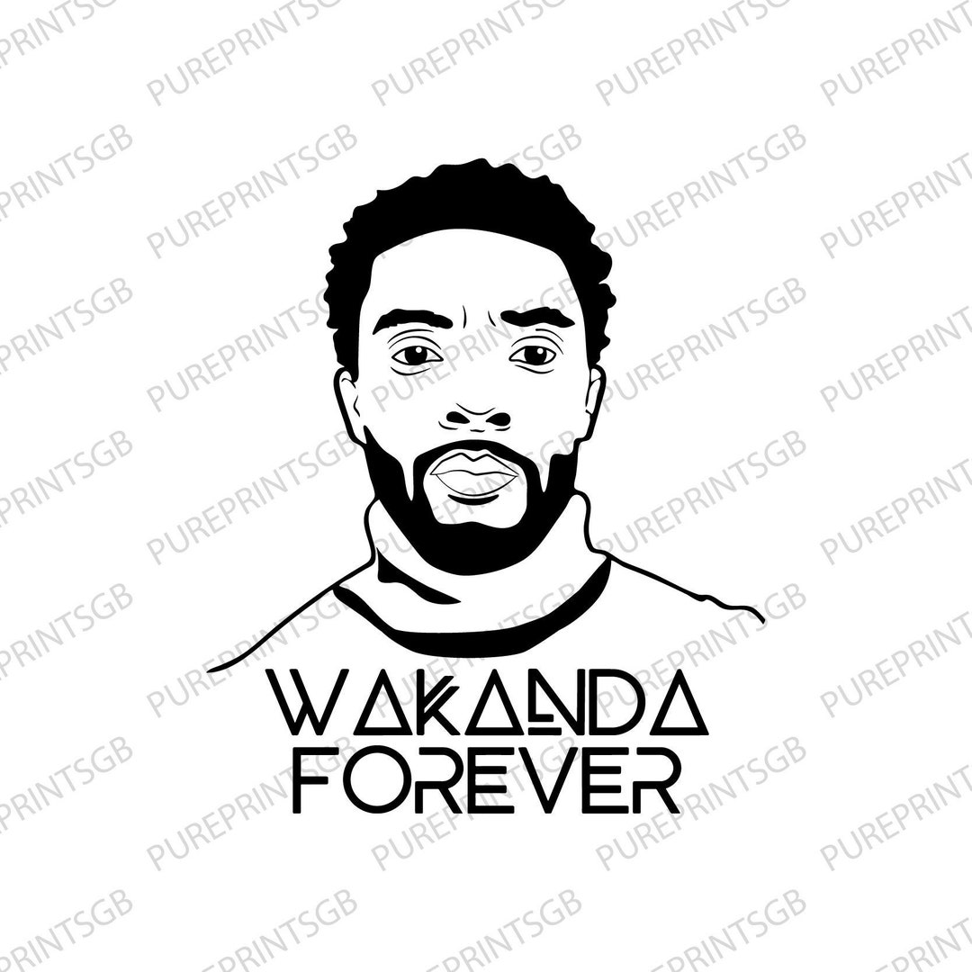 Black Panther Wakanda Forever, SVG DXF EPS Png Instant Digital Download
