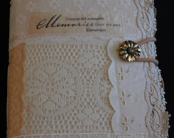 Lace covered junk journal
