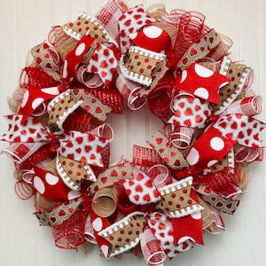 Valentine wreath, valentine wreaths, Valentine’s Day wreath for front door, heart wreath, burlap Valentine’s Day wreath