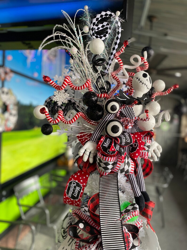 Nightmare Before Christmas Tree Topper Jack Skellington Tree Etsy