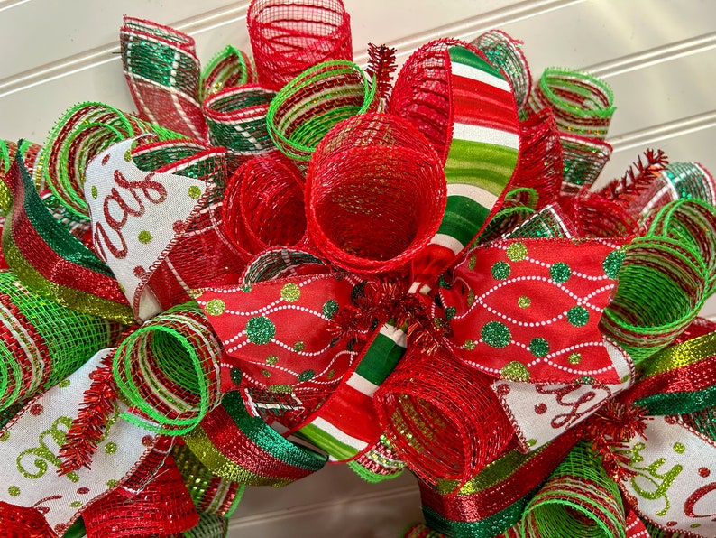 Christmas Wreath - Holiday Wreath - Red and Green Christmas Decor ...
