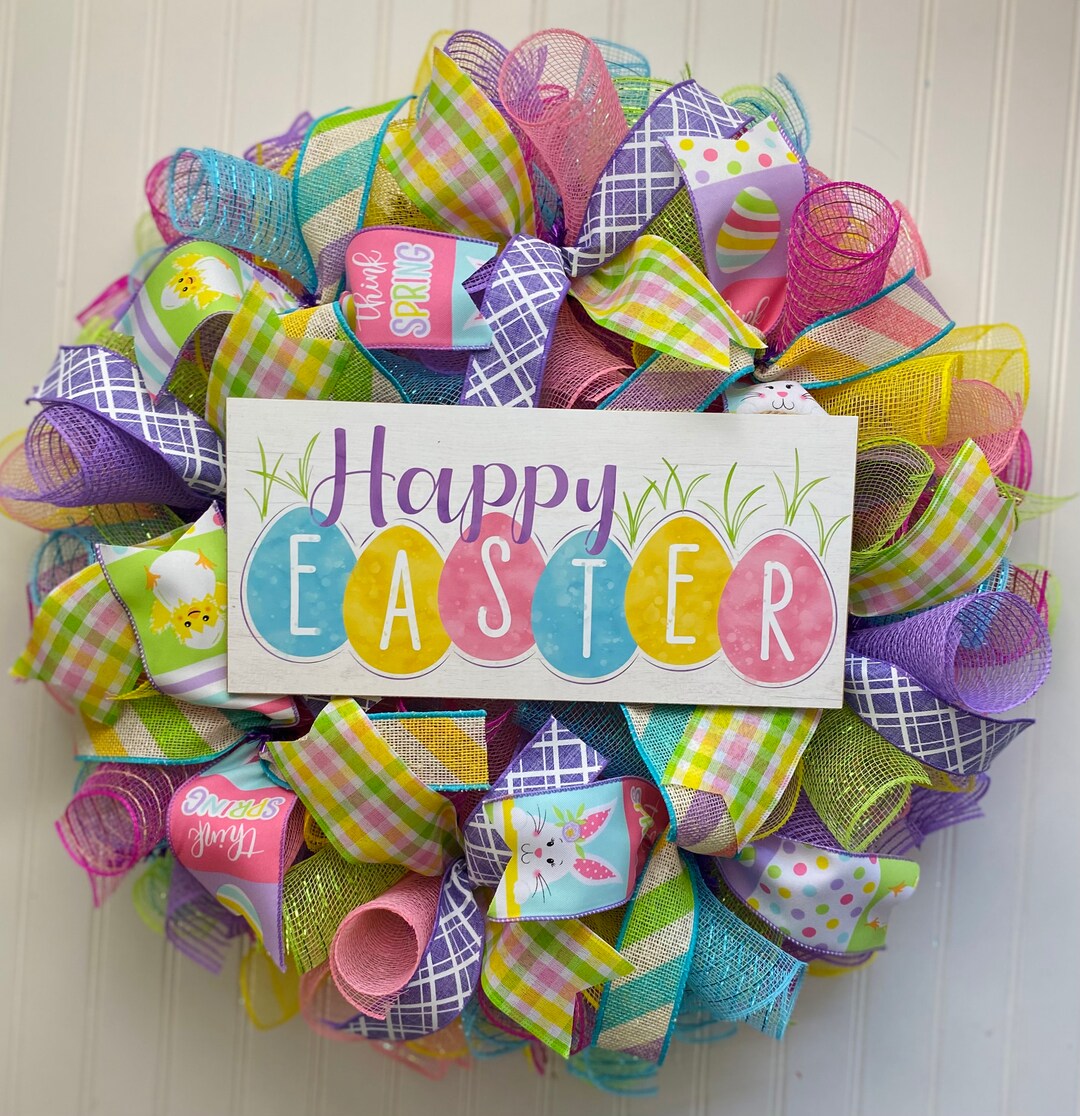 Front Door Wreath Easter Wreath Spring Wreath Front Door Easter