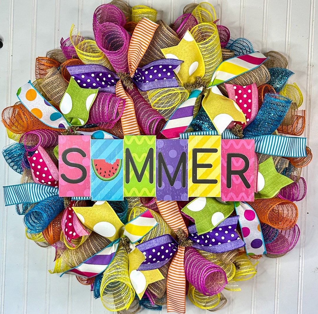 Summer Wreath, Summer Door Wreath, Wreath for Summer, Summer Door