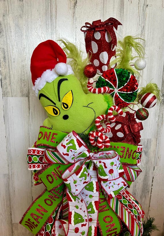 Supbessel Décorations De Noël Grinch, Décor De Monstres Verts Pour Arbre De Noël, Décorations De Noël Monstres Verts Pour Petit Arbre
