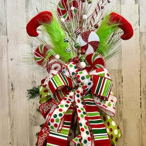 Whimsical Grinch Christmas Tree Topper: Green Monster Decor