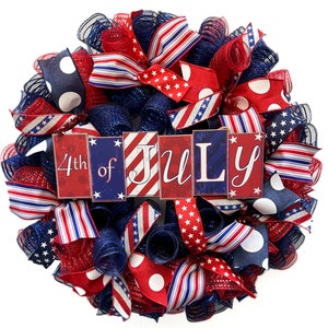 Summer wreath for front door, 4th of July wreath, Fourth of July wreath, wreath, wreaths, patriotic wreath for front door, patriotic decor