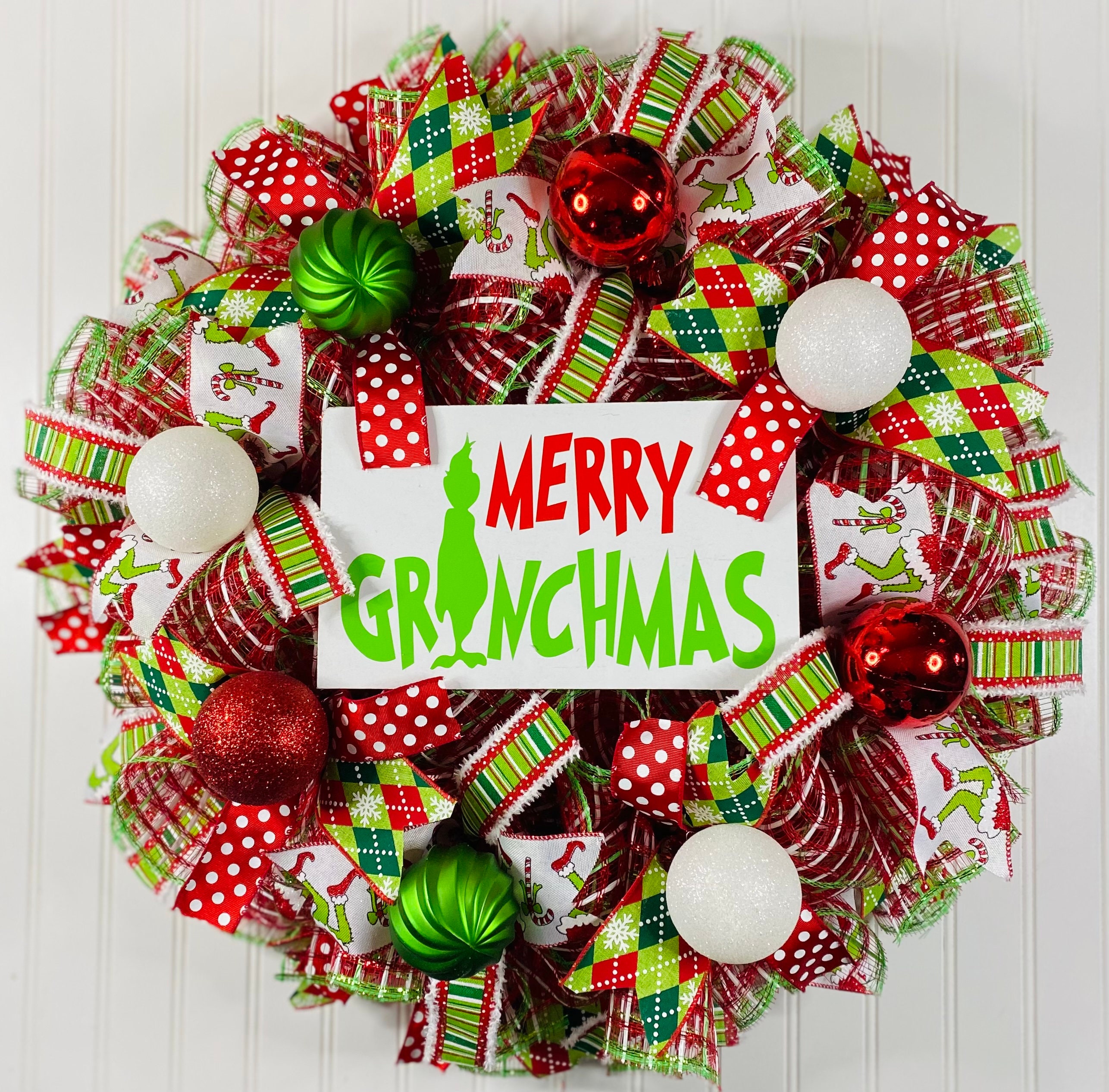Grinch Wreath Grinch Christmas Wreath Grinch Decor Grinch - Etsy