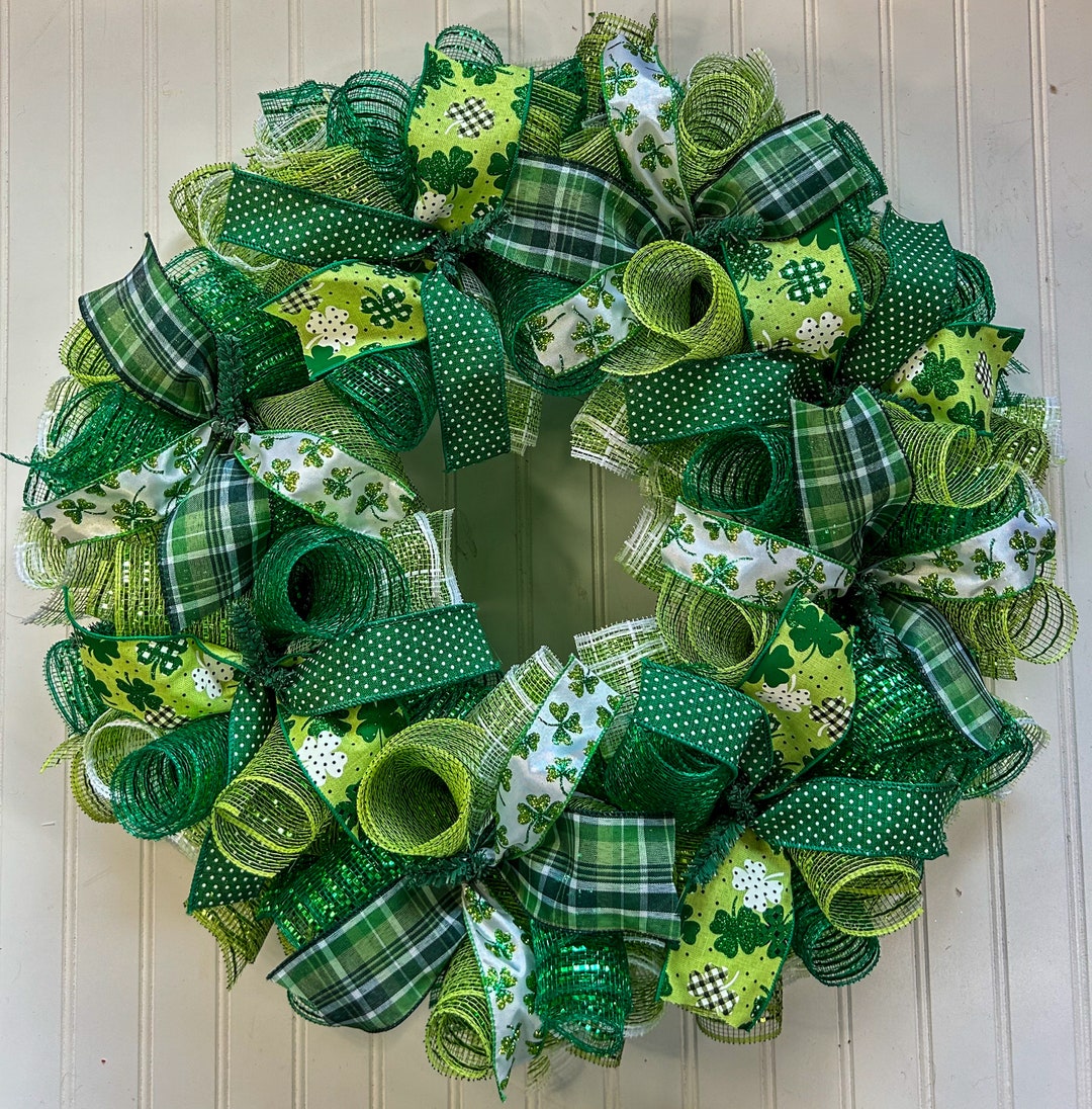 St. Patrick's Day Wreath for Front Door, Wreath for St. Patrick's
