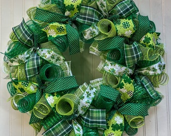 St. Patrick's Day Wreath for Front Door, Wreath for St. Patrick's