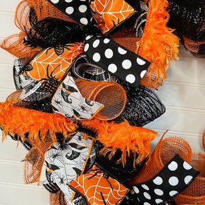 Halloween Garland, mantle Garland, witch halloween Garland, orange and black Garland, fall mantle Garland, Halloween door garland