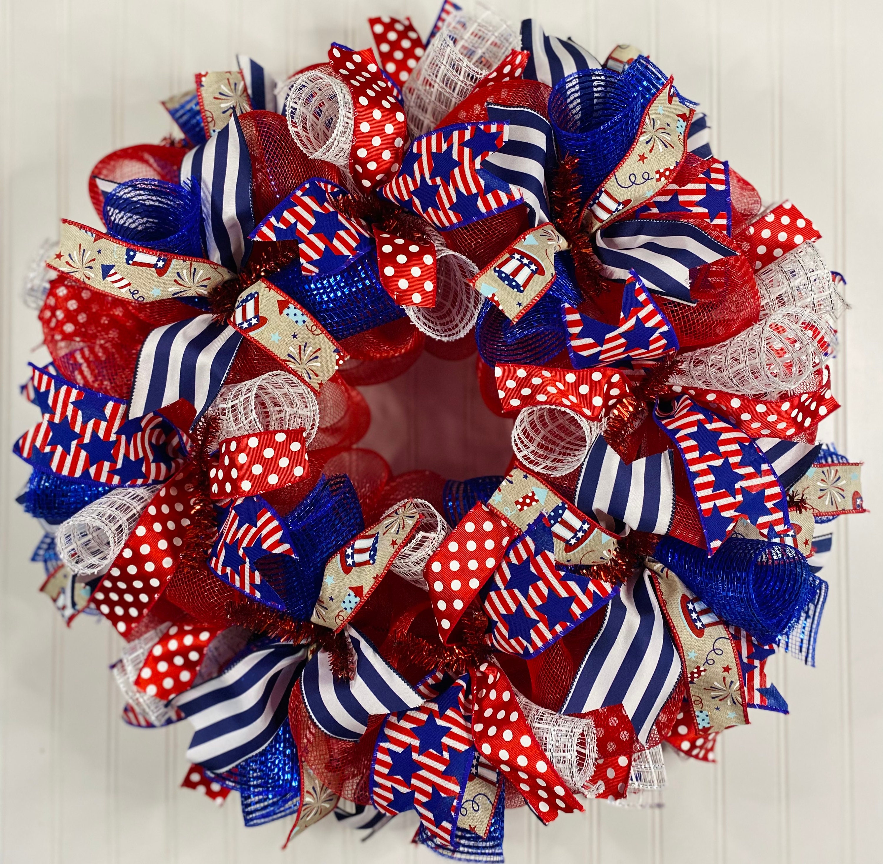 Easter Day Deco Patriotic Wreath Mesh Ribbon for Wreaths All