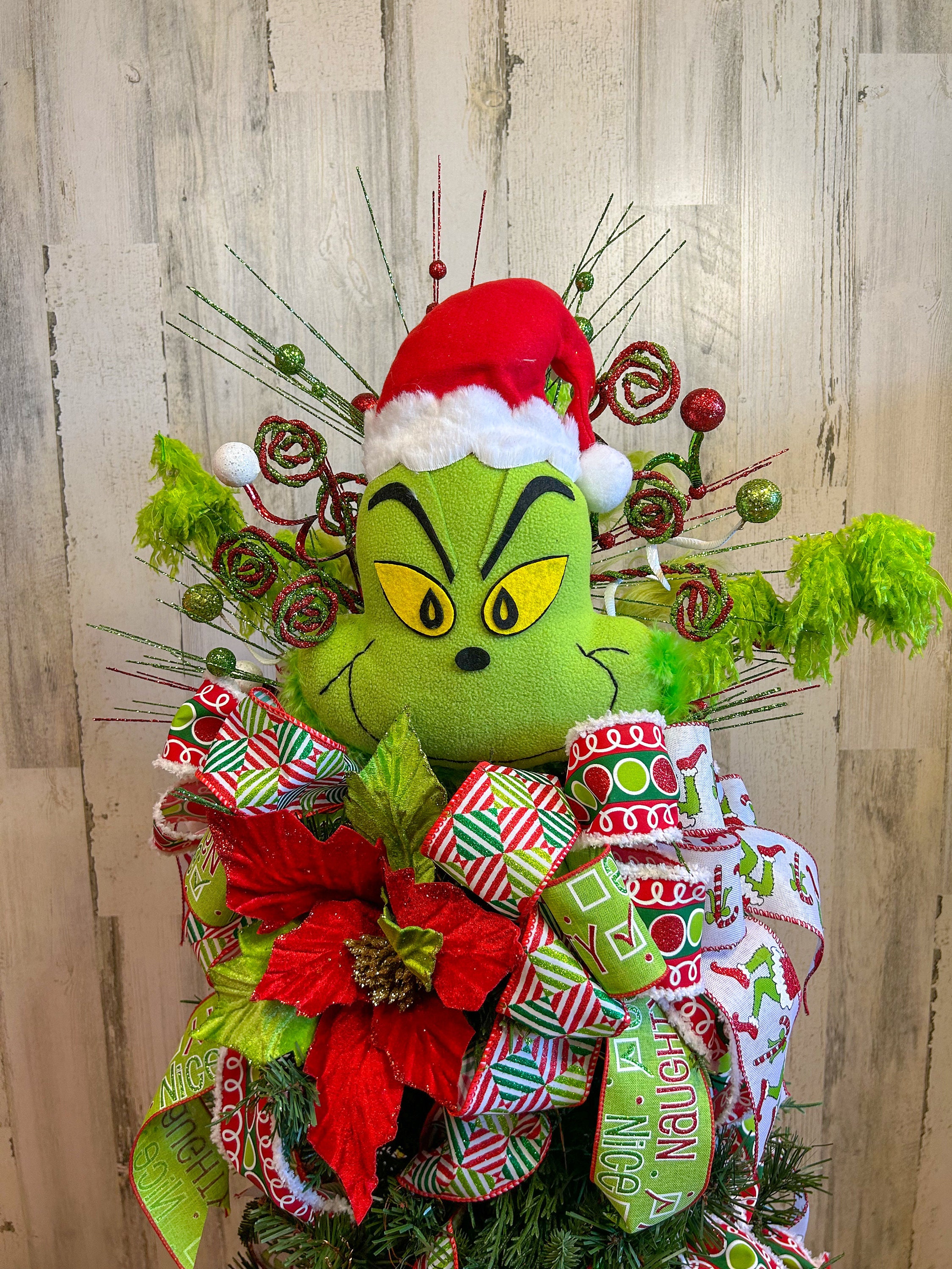 MZJAUVF Grinchs Weihnachtsbaumschmuck, 5 Stück Grinchs Baumschmuck Elfenkopf, Arme Und Beine Für Weihnachtsbaum, Christbaumschmuck Grinchs, Grinchs Deko Weihnachten, Weihnachtsbaumschmuck Grinchs