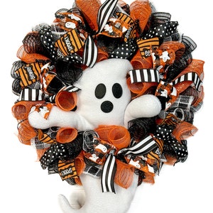 Halloween Wreath-Halloween door wreath-Halloween door decor-Halloween decor-Halloween wreath for front door-Halloween mesh wreath - fall
