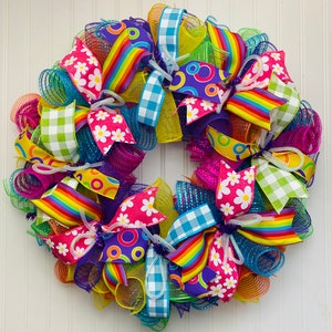 Everyday summer wreath, summer door wreath, summer wreaths for front door, colorful summer wreath, summer decor, summer door hanger