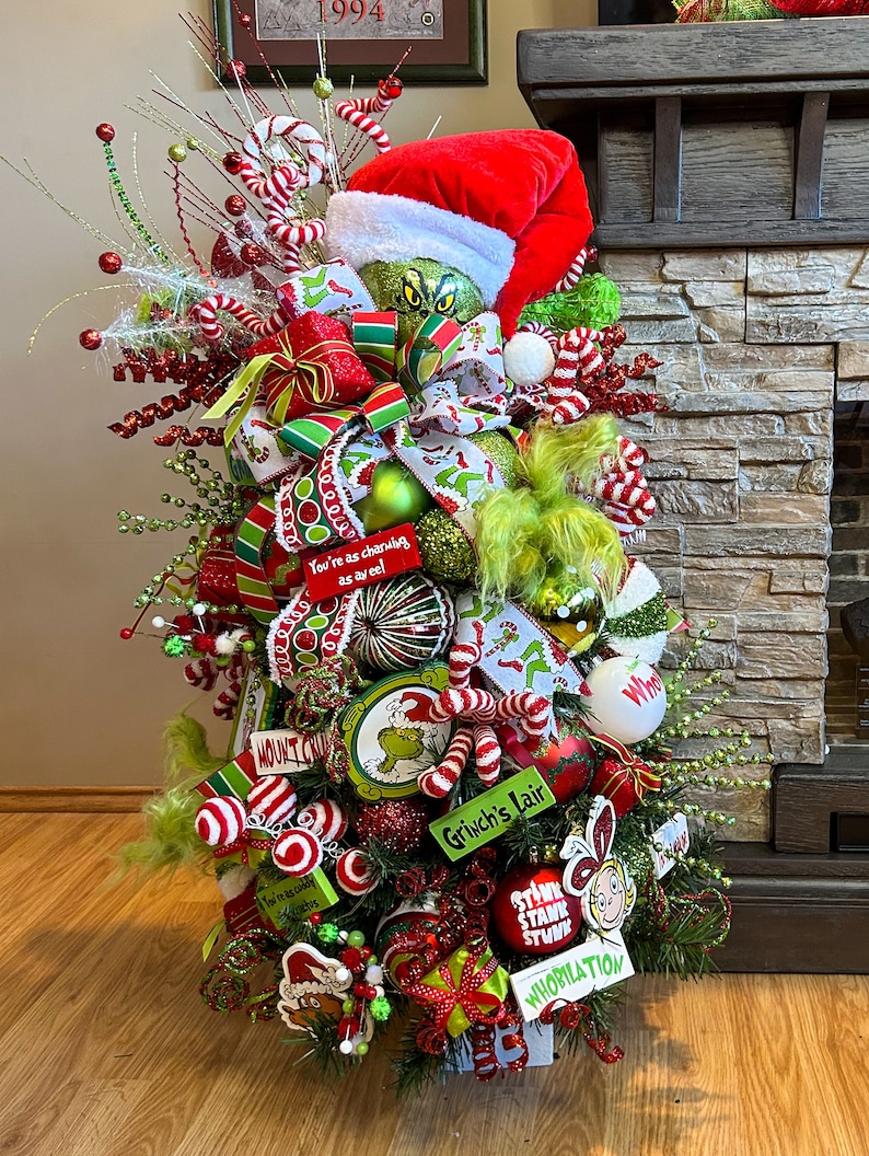 Grinch Tree - Grinch Christmas Tree - Grinch Tree Topper - Grinch ...