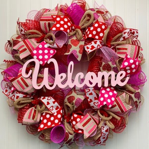 Valentine’s Day wreath, valentine wreath, wreath for Valentine’s Day, heart wreath, Valentine’s Day wreath for front door, Valentine’s decor