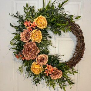 Year Round Wreath, Everyday Wreaths, floral Wreath, Front Door Wreaths, Farmhouse Decor, Gift, Unique, Home Decor, farmhouse wreaths