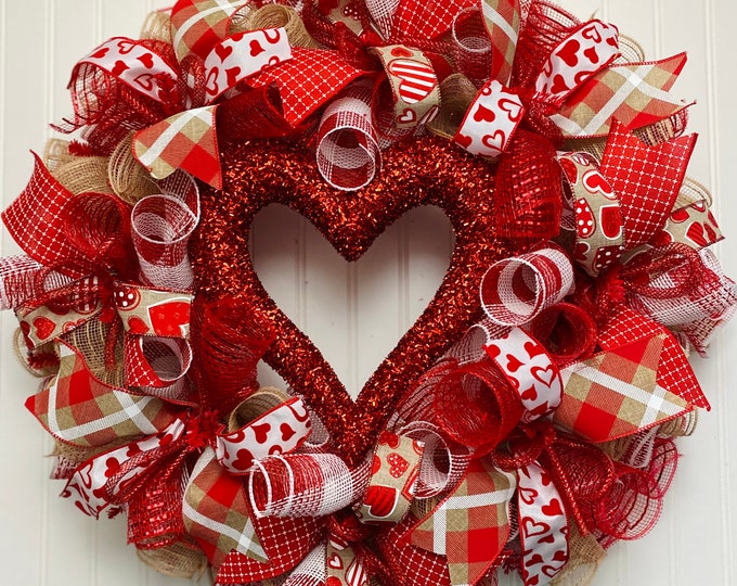 Valentines Day Wreath, Valentine Wreath, Wreath for Valentines Day