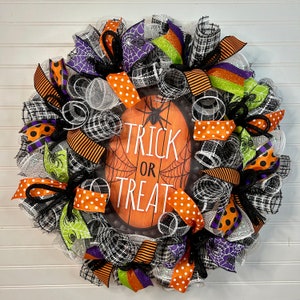 Halloween Wreath, Halloween Door Wreath, Halloween Front Door Wreath, Halloween, Halloween Decor, Halloween Door Wreaths, Halloween Wreaths