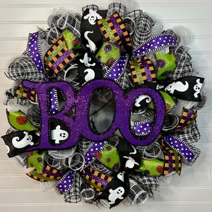 Happy Halloween Wreath, Halloween wreath, fall front door wreath, cute Halloween wreath, pumpkin wreath, Halloween wreaths for front door