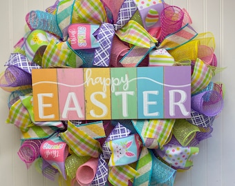 Easter wreath - spring wreath front door wreath door decor - Easter wreaths for front door, easter wreath, spring wreath, easter decorations