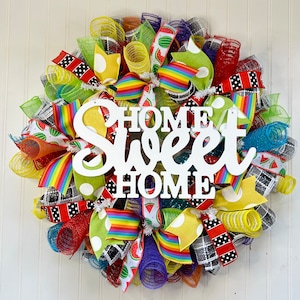 Summer wreaths for front door outdoor, summer wreath, colorful wreath for summer, summer wreath for door, summer decor, summer door