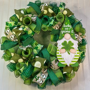 St. Patrick’s Day wreath for front door, wreath for St. Patrick’s Day, gnome wreath, St. Patrick’s  day decorations , st patricks wreaths