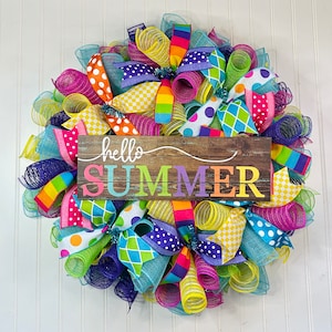 Summer Wreath, summer Door Wreath, Spring Wreath, summer Wreaths, Spring summer Wreath, everyday Wreaths, summer Wreath for summer, everyday