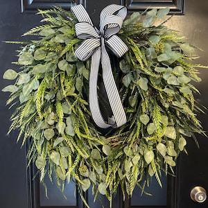Year Round Wreath, Everyday Wreaths, saw grass Wreath, Front Door Wreaths, Farmhouse Decor, Gift, Unique, Home Decor, farmhouse wreaths
