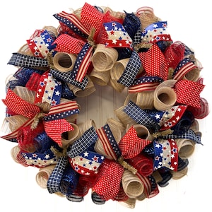 Patriotic wreaths for front door, patriotic wreath, patriotic door wreath, Memorial Day wreath, 4th of July wreath, decorations