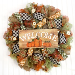 fall wreath, fall wreaths, wreaths for fall, welcome wreath, burlap fall wreath, fall decor, harvest wreath, autumn wreath for front door
