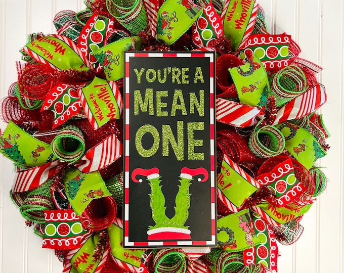 Grinch Christmas Wreath, Grinch Christmas, Christmas Wreath Grinch