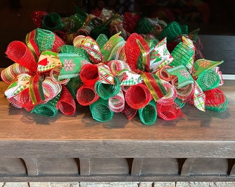 Christmas Garland, mantle Garland, red and green Christmas Garland, Christmas tree Garland,  mantel Garland, green and red garland, mantel