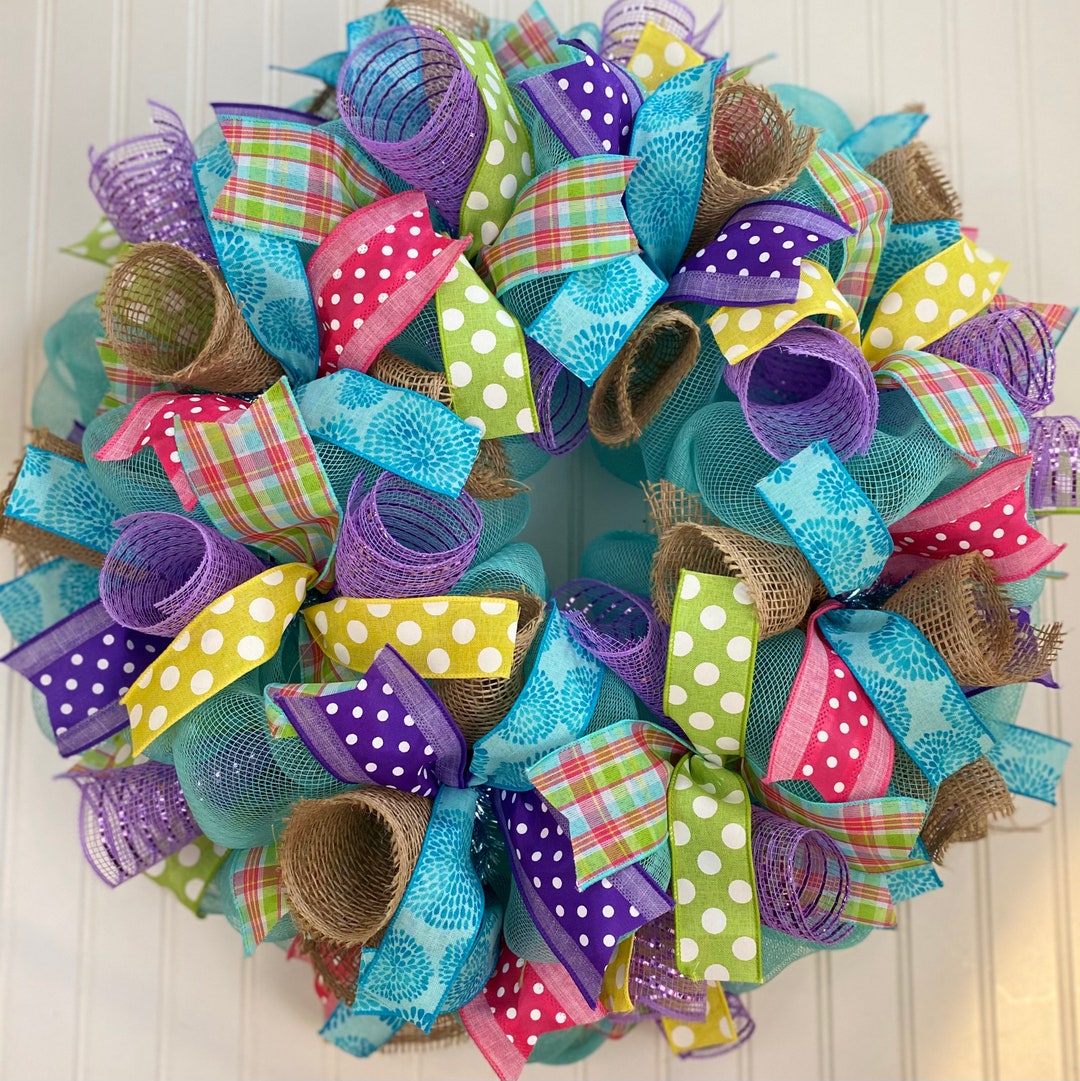 Spring Wreath, Spring Door Wreath, Summer Wreath, Summer Door Wreath