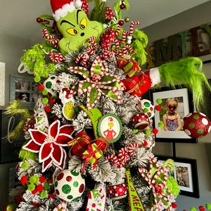 Green monster Christmas tree kit, mean one tree kit, Christmas grinch tree kit, candy Christmas tree kit, grinch Christmas tree bundle