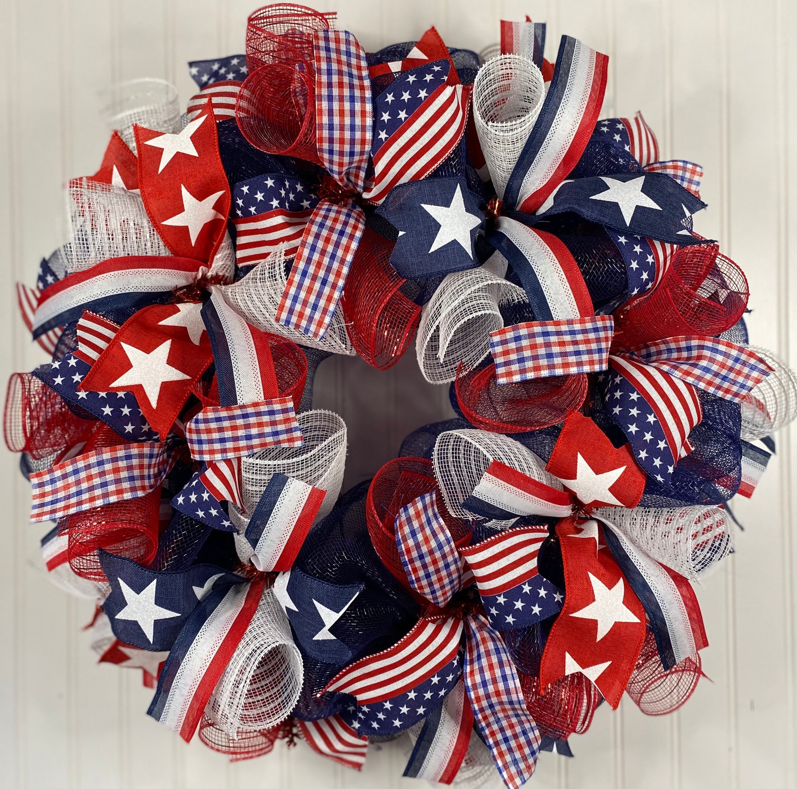 Red White Blue Wreath